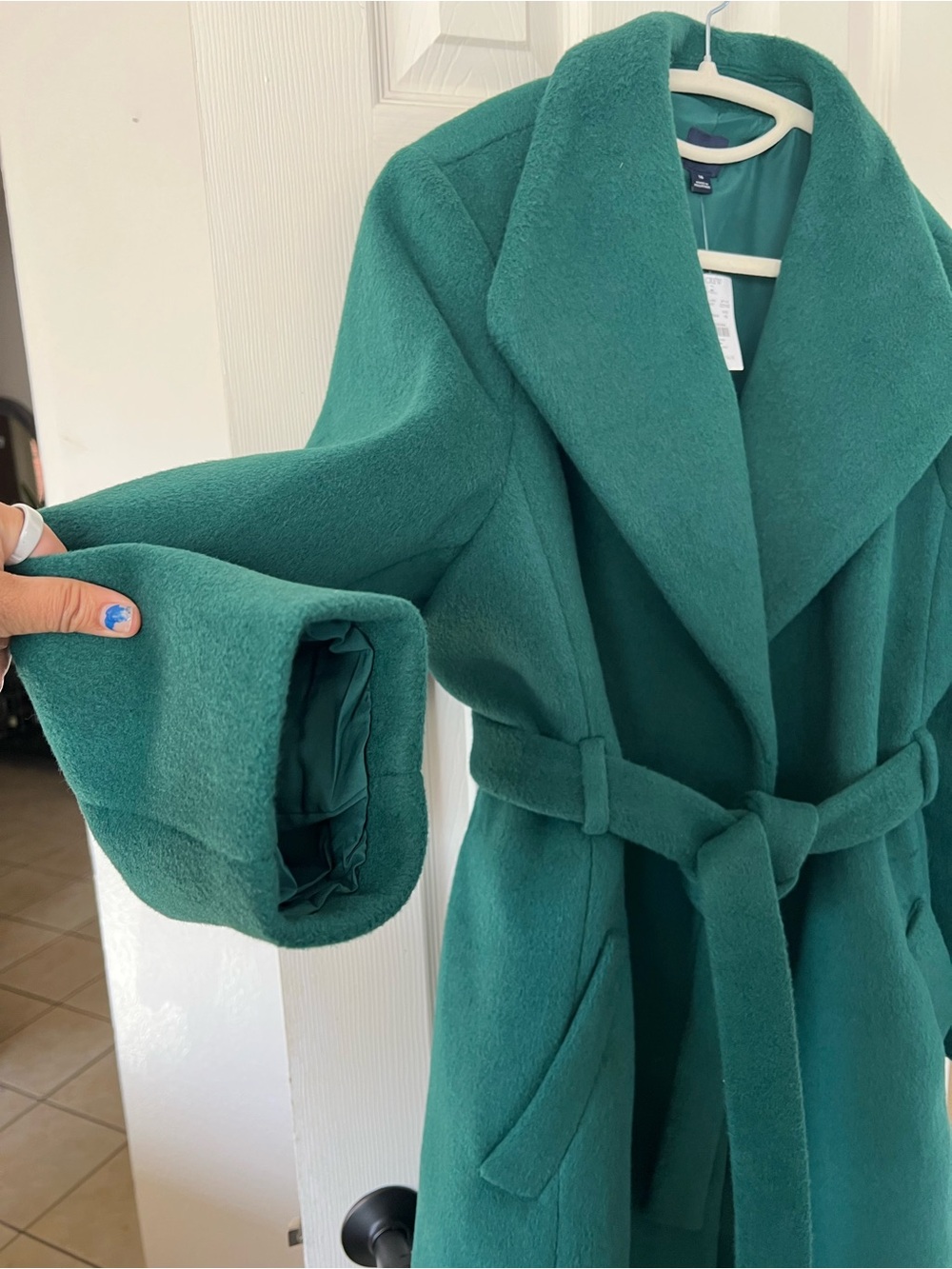 J. Crew Emerald Green Belted Coat 16 - Picture 8 of 11